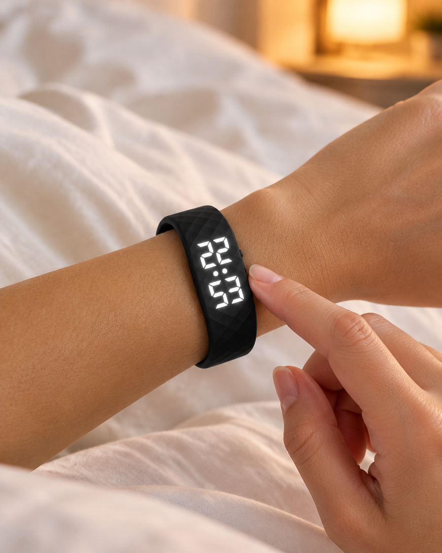 Réglage de l'heure sur le bracelet